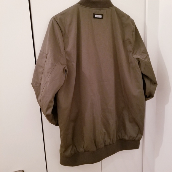 Bernardo | Army Green Long Bomber Jacket Coat - Picture 4 of 8